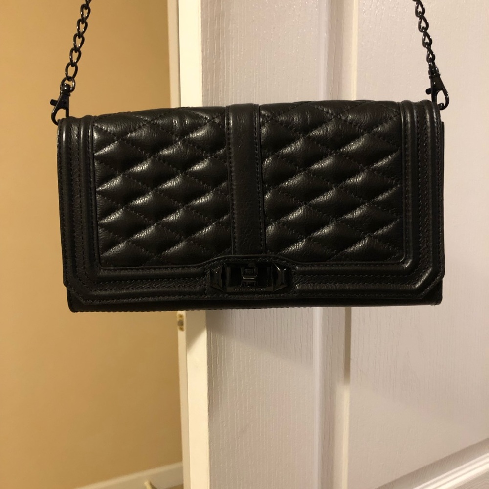 Rebecca Minkoff black quilted crossbody bag